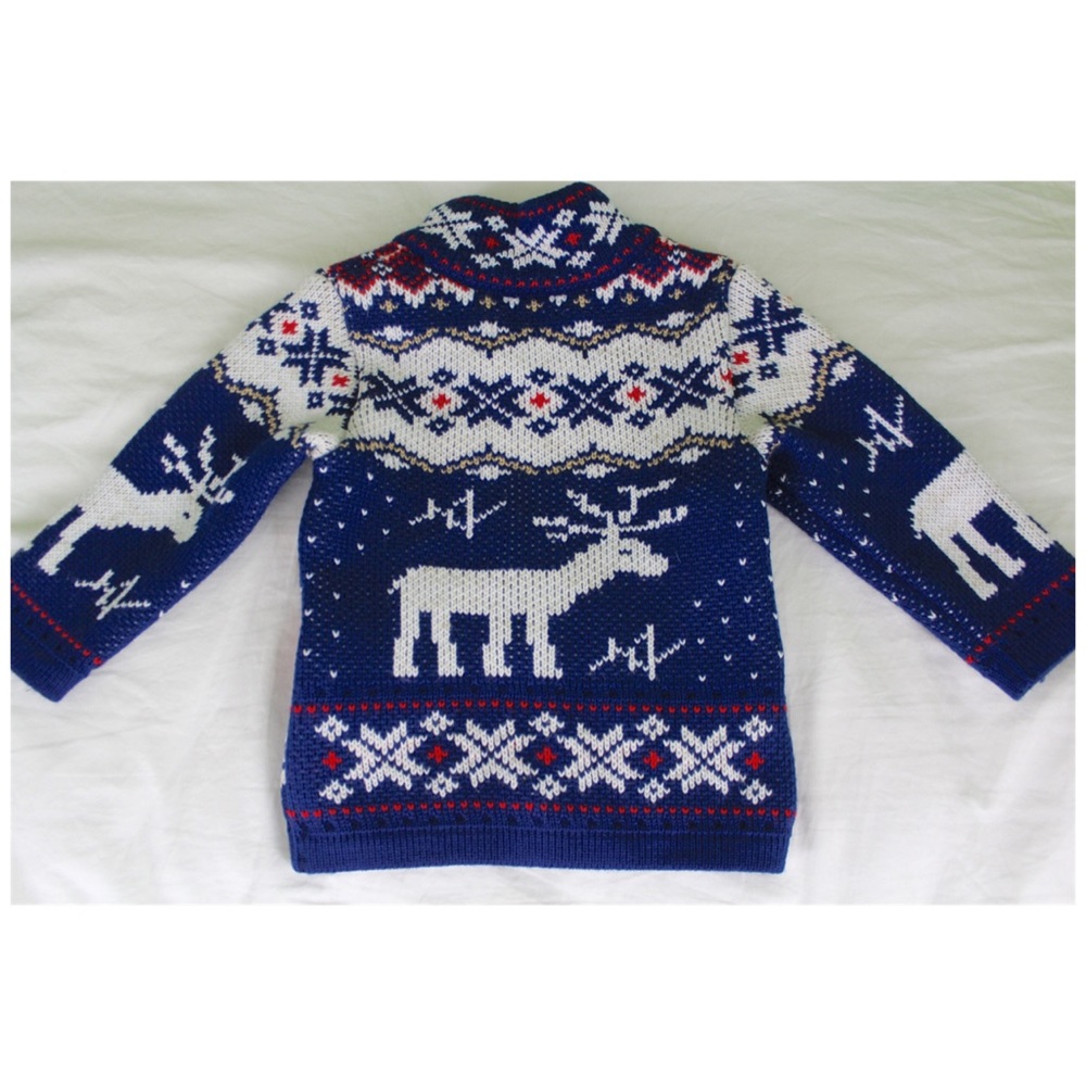 SOLD. Gakkard Nordic Zip Sweater Boys 2T Elk Buck - Picture 3 of 8
